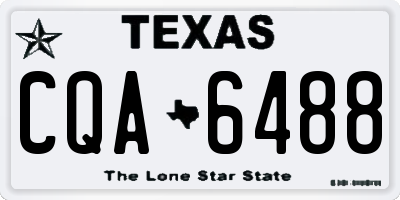 TX license plate CQA6488