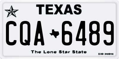 TX license plate CQA6489