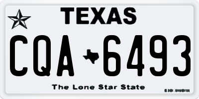 TX license plate CQA6493