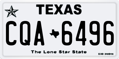 TX license plate CQA6496