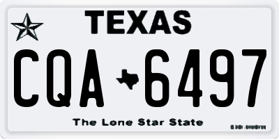 TX license plate CQA6497