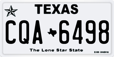 TX license plate CQA6498