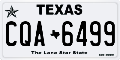 TX license plate CQA6499