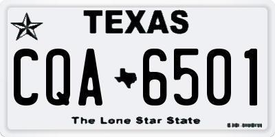 TX license plate CQA6501