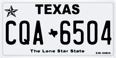 TX license plate CQA6504