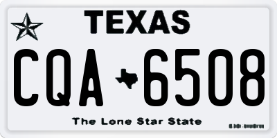 TX license plate CQA6508