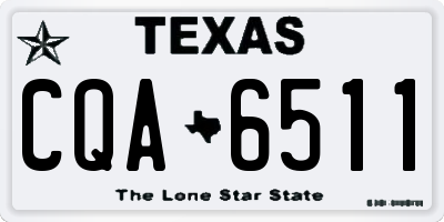 TX license plate CQA6511