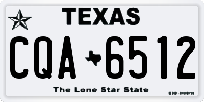 TX license plate CQA6512