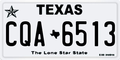 TX license plate CQA6513