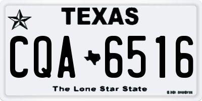 TX license plate CQA6516
