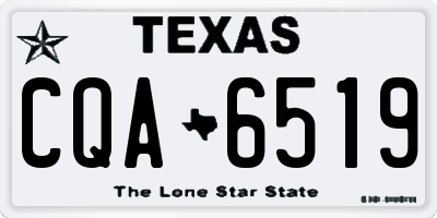 TX license plate CQA6519