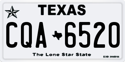 TX license plate CQA6520