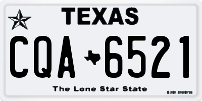 TX license plate CQA6521