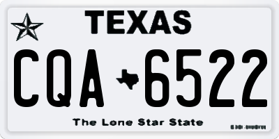 TX license plate CQA6522