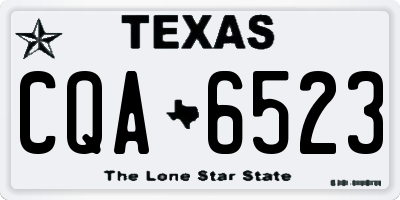 TX license plate CQA6523