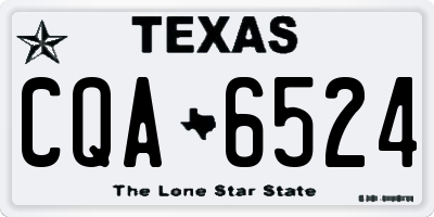TX license plate CQA6524