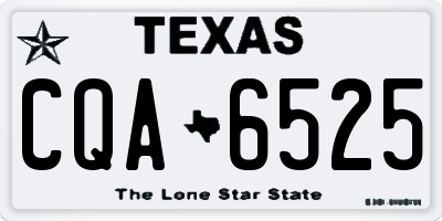 TX license plate CQA6525