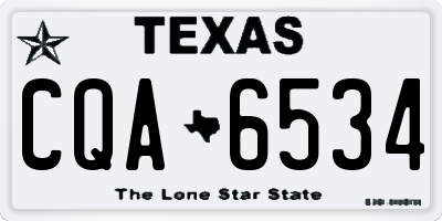 TX license plate CQA6534