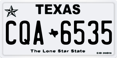 TX license plate CQA6535