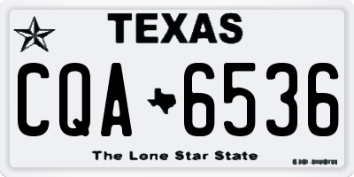 TX license plate CQA6536