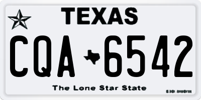 TX license plate CQA6542