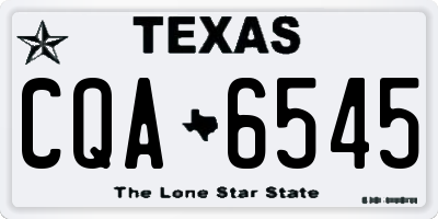 TX license plate CQA6545