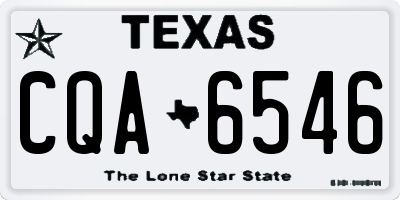 TX license plate CQA6546