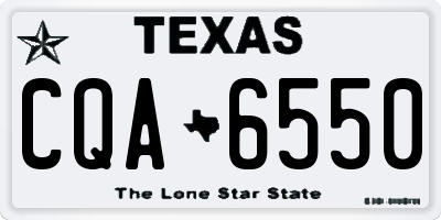 TX license plate CQA6550