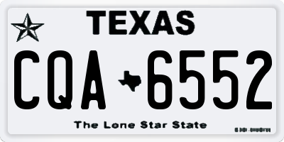 TX license plate CQA6552