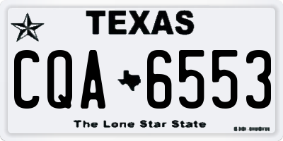 TX license plate CQA6553