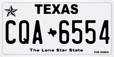 TX license plate CQA6554