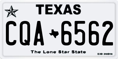 TX license plate CQA6562