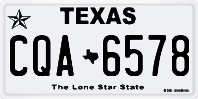 TX license plate CQA6578