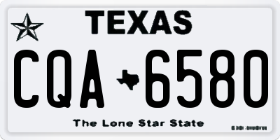 TX license plate CQA6580