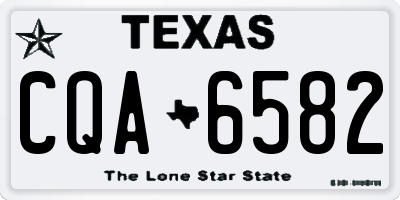 TX license plate CQA6582