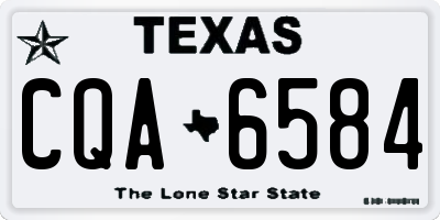 TX license plate CQA6584