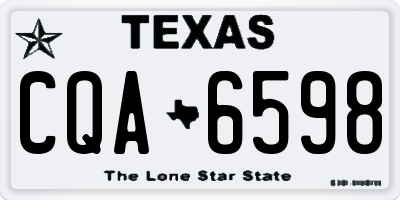 TX license plate CQA6598