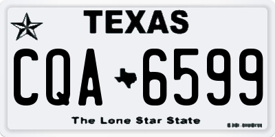 TX license plate CQA6599