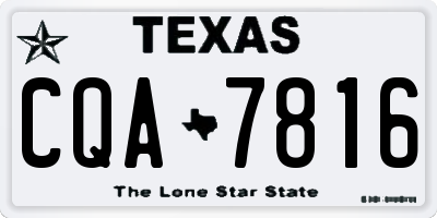 TX license plate CQA7816