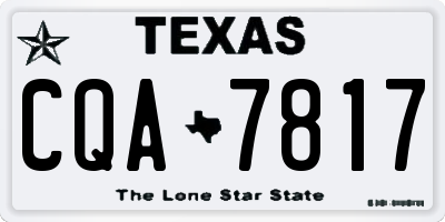 TX license plate CQA7817