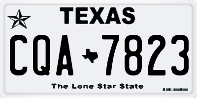 TX license plate CQA7823