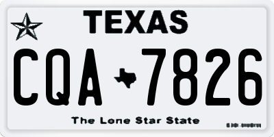 TX license plate CQA7826