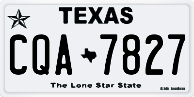TX license plate CQA7827