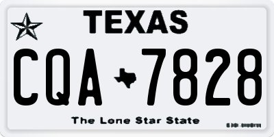 TX license plate CQA7828