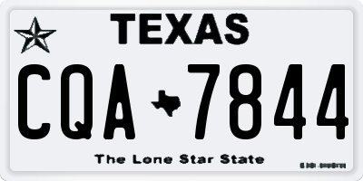 TX license plate CQA7844