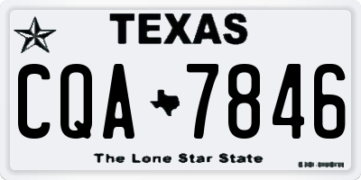 TX license plate CQA7846