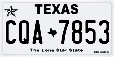 TX license plate CQA7853