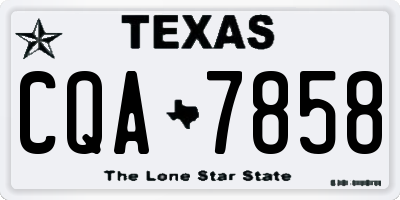 TX license plate CQA7858