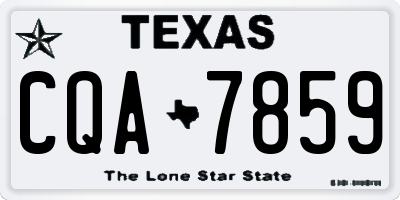 TX license plate CQA7859