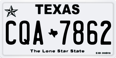 TX license plate CQA7862